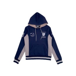 Design shirt side contrast color women's sweater custom-made hooded color contrast cuffs hem contrast color fashion design pony club embroidered chapter embroidered logo  Inter-school competition  Z579 Design shirt side contrast color women's sweater custom-made hooded color contrast cuffs hem contrast color fashion design pony club embroidered chapter embroidered logo  Inter-school competition  Z579